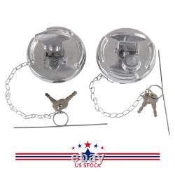 2PCS Lever Style 4 Locking Diesel Fuel Cap 11-04859-200 For Peterbilt trucks