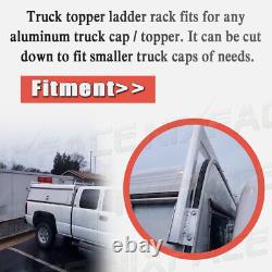 2PCS Truck Cap & Topper Ladder Rack Universal Aluminum Heavy Duty 400lb Capacity