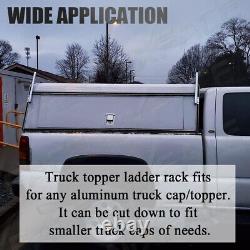 2PCS Truck Cap & Topper Ladder Rack Universal Aluminum Heavy Duty 400lb Capacity