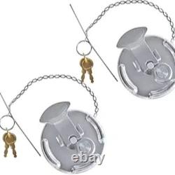 2Pcs Locking Diesel Fuel Cap 4 Compatible With Semi Trucks 1972-2017 Lever Sty