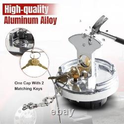 2Pcs Locking Diesel Fuel Cap 4 Compatible With Semi Trucks 1972-2017 Lever Sty