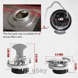 2Pcs Locking Diesel Fuel Cap 4 Compatible With Semi Trucks 1972-2017 Lever Sty