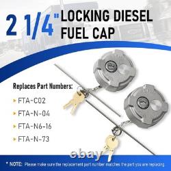2 1/4 Locking Diesel Fuel Cap Compatible with Ford 650/750, Reefer Trailer, Int