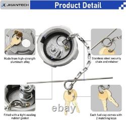 2 1/4 Locking Diesel Fuel Cap Compatible with Ford 650/750, Reefer Trailer, Int