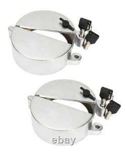 2 PCS Upgrade Semi Truck Locking Fuel Cap Cover, Compatible with Freightliner