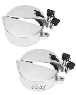 2 PCS Upgrade Semi Truck Locking Fuel Cap Cover, Compatible with Freightliner