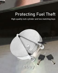 2 PCS Upgrade Semi Truck Locking Fuel Cap Cover, Compatible with Freightliner