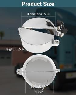 2 PCS Upgrade Semi Truck Locking Fuel Cap Cover, Compatible with Freightliner