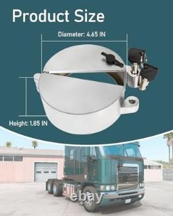 2 PCS Upgrade Semi Truck Locking Fuel Cap Cover, Compatible with Freightliner