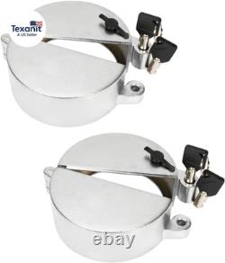 2 PCS Upgrade Semi Truck Locking Fuel Cap Cover, Compatible with Freightliner, S