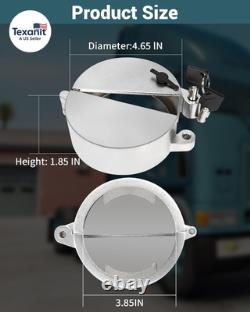 2 PCS Upgrade Semi Truck Locking Fuel Cap Cover, Compatible with Freightliner, S