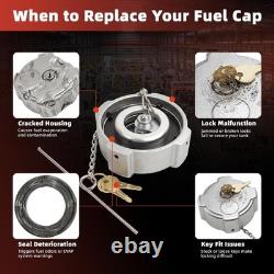 2-Pack 3 Locking Diesel Fuel Tank Caps for Freightliner Trucks Replaces 03-37