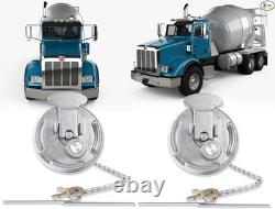 2 Pack Locking Diesel Fuel Cap Lever Style Compatible with Semi Trucks 1972-20