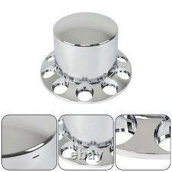 2 Pair 33mm Chrome Rear Wheel Axle Covers Hub Caps Lug Nuts Semi Truck
