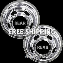 2 REAR 2003-18 DODGE RAM 3500 17 Chrome Dual Wheel Simulators Dually Rim Covers