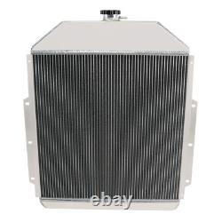 2-Row Radiator+Shroud Fan For 1942-1952 1950 51 Ford F1 F2 F3 Truck Chevy Engine