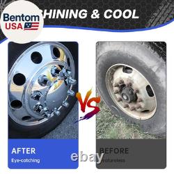 32/33Mm Semi Truck Lug Nut Covers Wheel Covers Kit with 2 Front & 4 Rear, ABS Ch