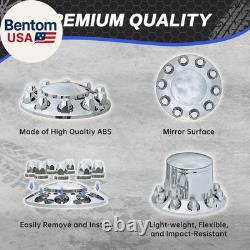 32/33Mm Semi Truck Lug Nut Covers Wheel Covers Kit with 2 Front & 4 Rear, ABS Ch