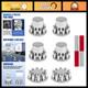32/33mm Semi Truck Lug Nut Covers Kit 2 Front & 4 Rear, Chrome Abs Wheel Caps
