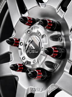 32 True Spike Fat 14x1.5 Lug Nuts 4 Machined Bullet For Dodge Ram Trucks Red