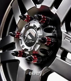 32 True Spike Fat 14x1.5 Lug Nuts 4 Machined Bullet For Dodge Ram Trucks Red