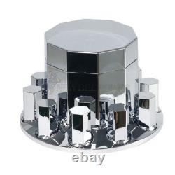 33m Chrome Hub Cover Cap Kits Front Rear Semi Truck Wheel Axle Cover Complete
