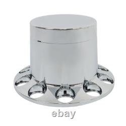 33mm Chrome Flat Top Hub Cover Kit Lug Nut Wheel Axle Covers fit for Semi Truck