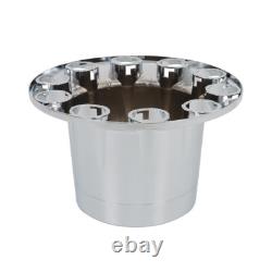 33mm Chrome Flat Top Hub Cover Kit Lug Nut Wheel Axle Covers fit for Semi Truck