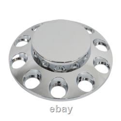 33mm Chrome Flat Top Hub Cover Kit Lug Nut Wheel Axle Covers fit for Semi Truck