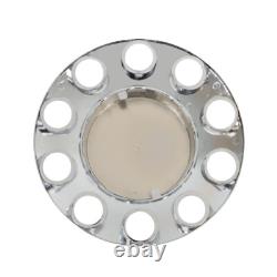 33mm Chrome Flat Top Hub Cover Kit Lug Nut Wheel Axle Covers fit for Semi Truck