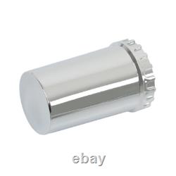 33mm Chrome Flat Top Hub Cover Kit Lug Nut Wheel Axle Covers fit for Semi Truck