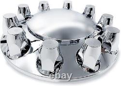 33mm Chrome Hub Cap Cover Semi Truck ABS Wheel Axle Cover 2 Front & 4 Rear Dome