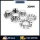 33mm Chrome Hub Cover Kit Front & Rear Semi Trucks Wheel Axle Cover With Lug Nuts