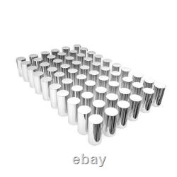 33mm Chrome Hub Cover Kit Front & Rear Semi Trucks Wheel Axle Cover with Lug Nuts
