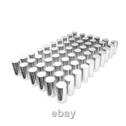 33mm Chrome Hub Cover Kit Front & Rear Semi Trucks Wheel Axle Cover with Lug Nuts