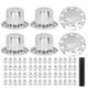 33mm Hub Cover Kit Semi Truck 20 22.5 24.5 Hub Pilot Wheels 11.25 Bc Silver