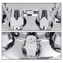 33mm Hub Cover Kit Semi Truck 20 22.5 24.5 Hub Pilot Wheels 11.25 BC Silver