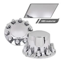 33mm Hub Cover Kit Semi Truck 20 22.5 24.5 Hub Pilot Wheels 11.25 BC Silver