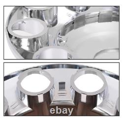 33mm Hub Cover Kit Semi Truck 20 22.5 24.5 Hub Pilot Wheels 11.25 BC Silver