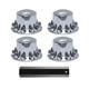 33mm Lug Nut Covers 4 Rear Chrome Standard Axle Wheel Covers For Semi Trucks