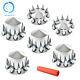 33mm Spiked Thread-on Nut Covers Axle Wheel Cover Set For Semi Truck Chrome Abs