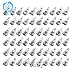 33mm Spiked Thread-on Nut Covers Axle Wheel Cover Set for Semi Truck Chrome ABS