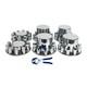 33mm Thread-on Nut Covers Abs Chrome Complete Axle Cover Kit For Semi Trucks