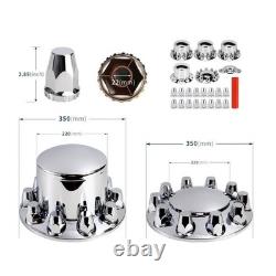 33mm Thread-on Nut Covers ABS Chrome Complete Axle Cover Kit for Semi Trucks