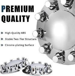 33mm Thread-on Nut Covers ABS Chrome Complete Axle Cover Kit for Semi Trucks