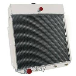 3Row Radiator+Shroud Fan Fits 1953-1956 FORD Pickup Trucks F100 F250 F350 V6 V8