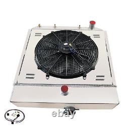 3Row Radiator+Shroud Fan Fits 1953-1956 FORD Pickup Trucks F100 F250 F350 V6 V8