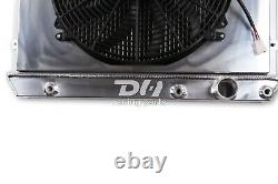 3 ROW ALUMINUM RADIATOR &SHROUD &FAN Fit 1963-1966 Chevy C10 C20 C30 Truck 64 65