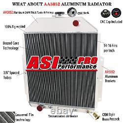 3 Row Aluminum Radiator Fits 1942-1952 1951 Ford F1 F2 F3 Pickup Trucks V8