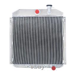 3 Row Aluminum Radiator+Shroud 16 Fan+Relay Fits 1955-1959 GMC Truck 4.4L6.1L